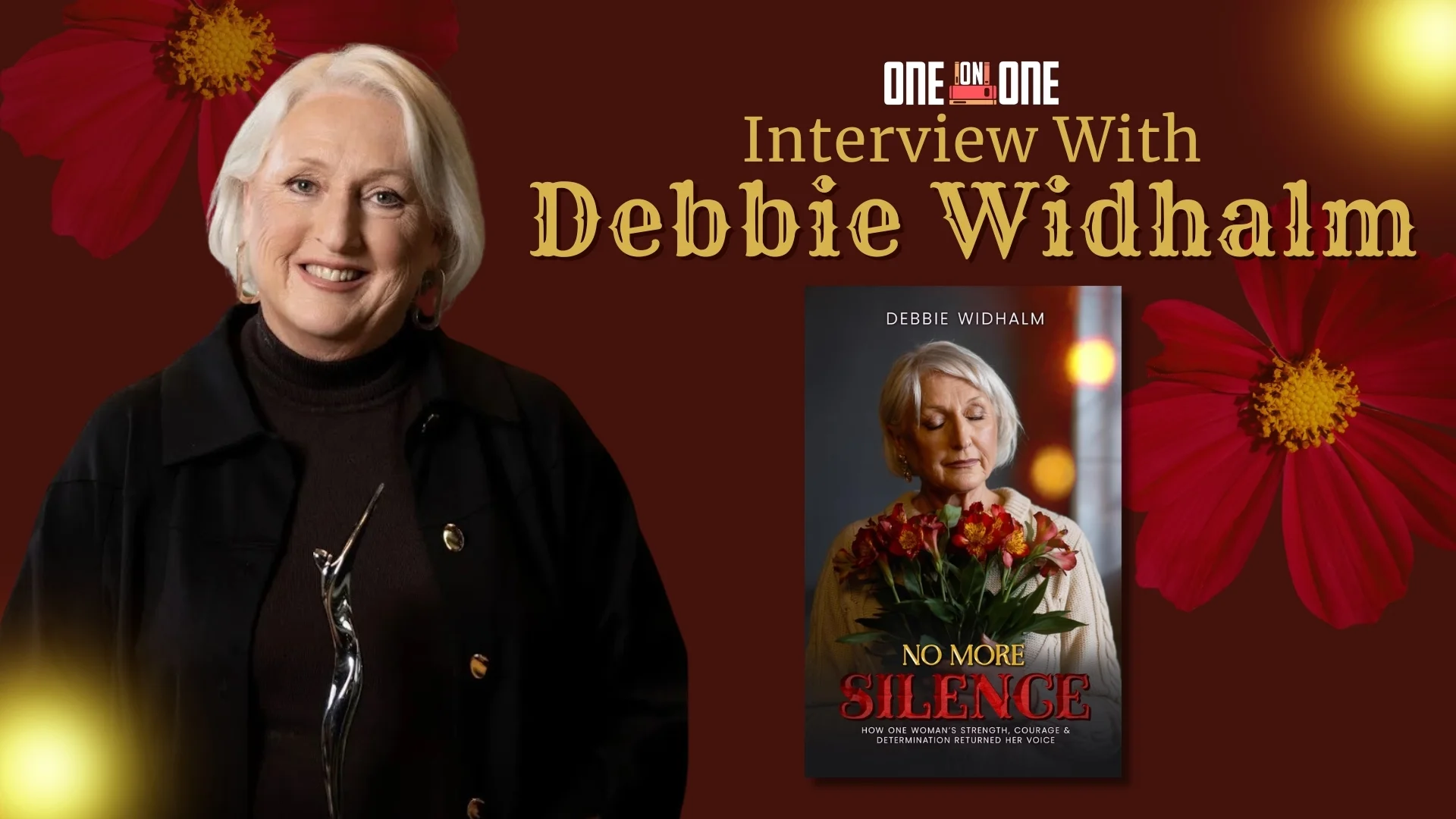 Debbie Widhalm interview promo with No More Silence book cover